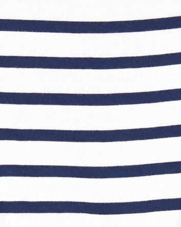 Striped Tie-Front Tee, 
