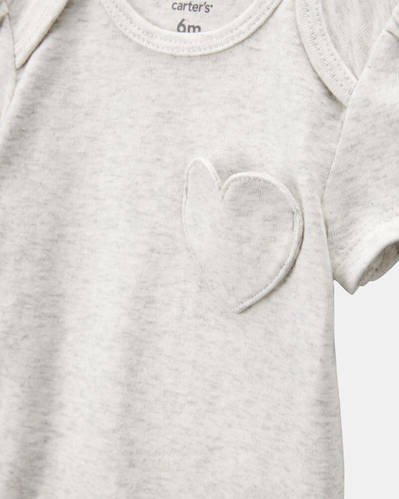 Baby Girl 5-Pack Floral Horses Short-Sleeve Cotton Bodysuits - Pink/Green, image 2 of 9 slides