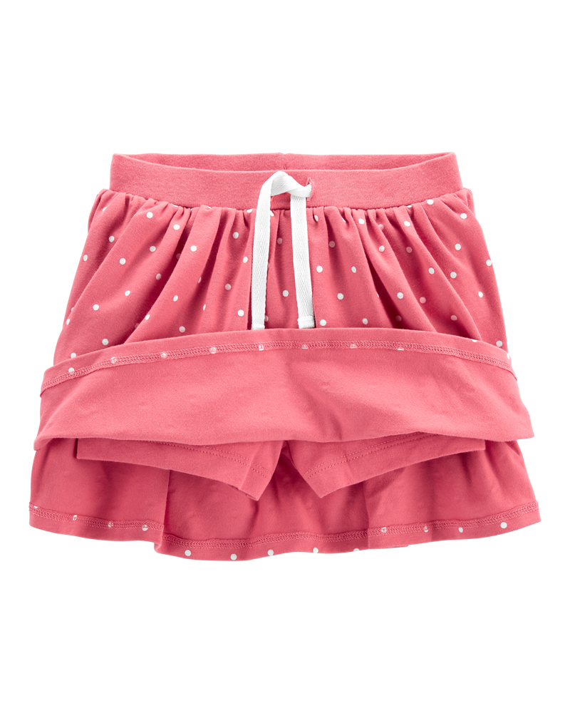 Toddler Polka Dot Jersey Skort, image 2 of 3 slides