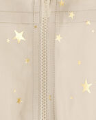 Toddler Star Foil Mid-Weight Fleece-Lined Jacket, image 3 of 3 slides