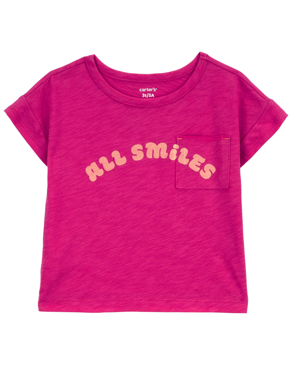 Pink Toddler All Smiles Pocket Tee | carters.com