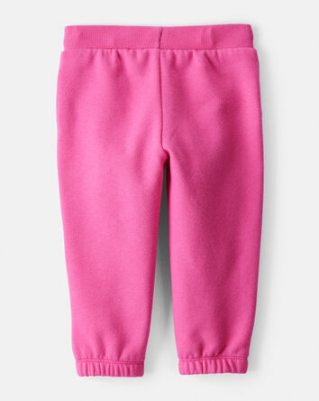 Baby Girl DayDream Fleece Drawstring Joggers - Pink, 