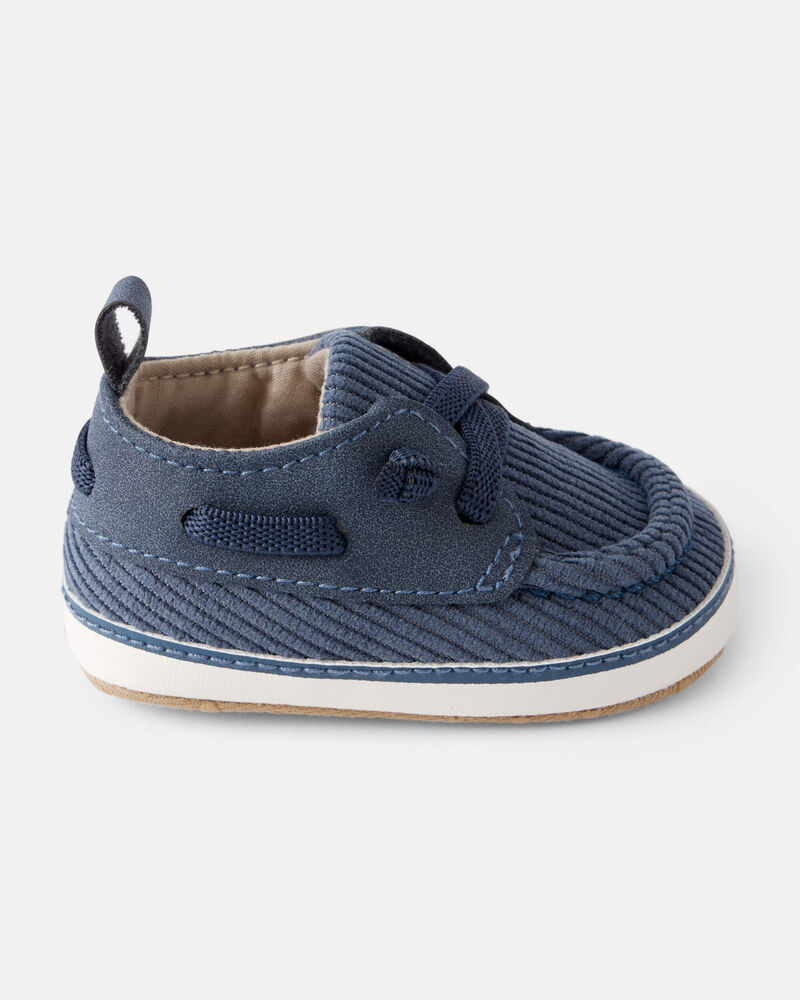 Baby Boy Corduroy Boat Shoes - Blue, image 2 of 6 slides