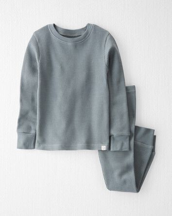 Toddler Waffle Knit Organic Cotton Pajamas Set, 