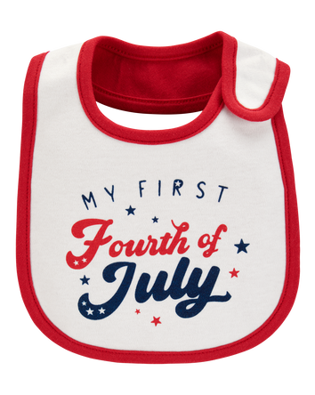 Baby My First Fourth Of July Teething Bib, 
