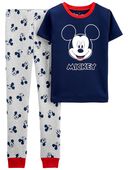 Blue - Kid 2-Piece Mickey Mouse 100% Snug Fit Cotton Pajamas