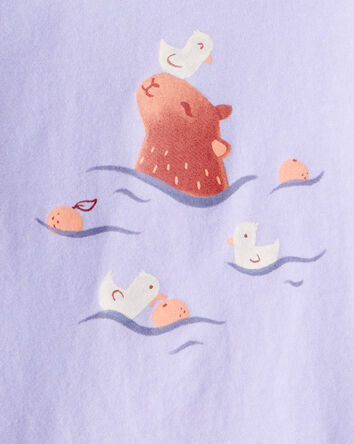 Toddler Girl Cabybara Long-Sleeve Graphic Tee - Purple, 