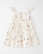 Baby Organic Cotton Dress in Coastal Vacation Print, image 2 of 5 slides