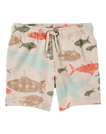 Toddler Sea Print Pull-On Shorts, 