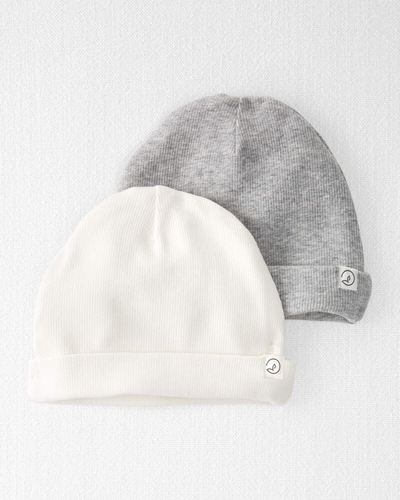 Baby 2-Pack Organic Cotton Rib Caps
, image 1 of 3 slides
