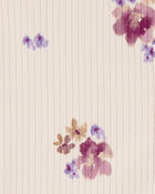 Kid 2-Piece Floral Button-Down Ribbed Tank Top & Drawstring Pants Set - Pink/Ivory, image 2 of 7 slides