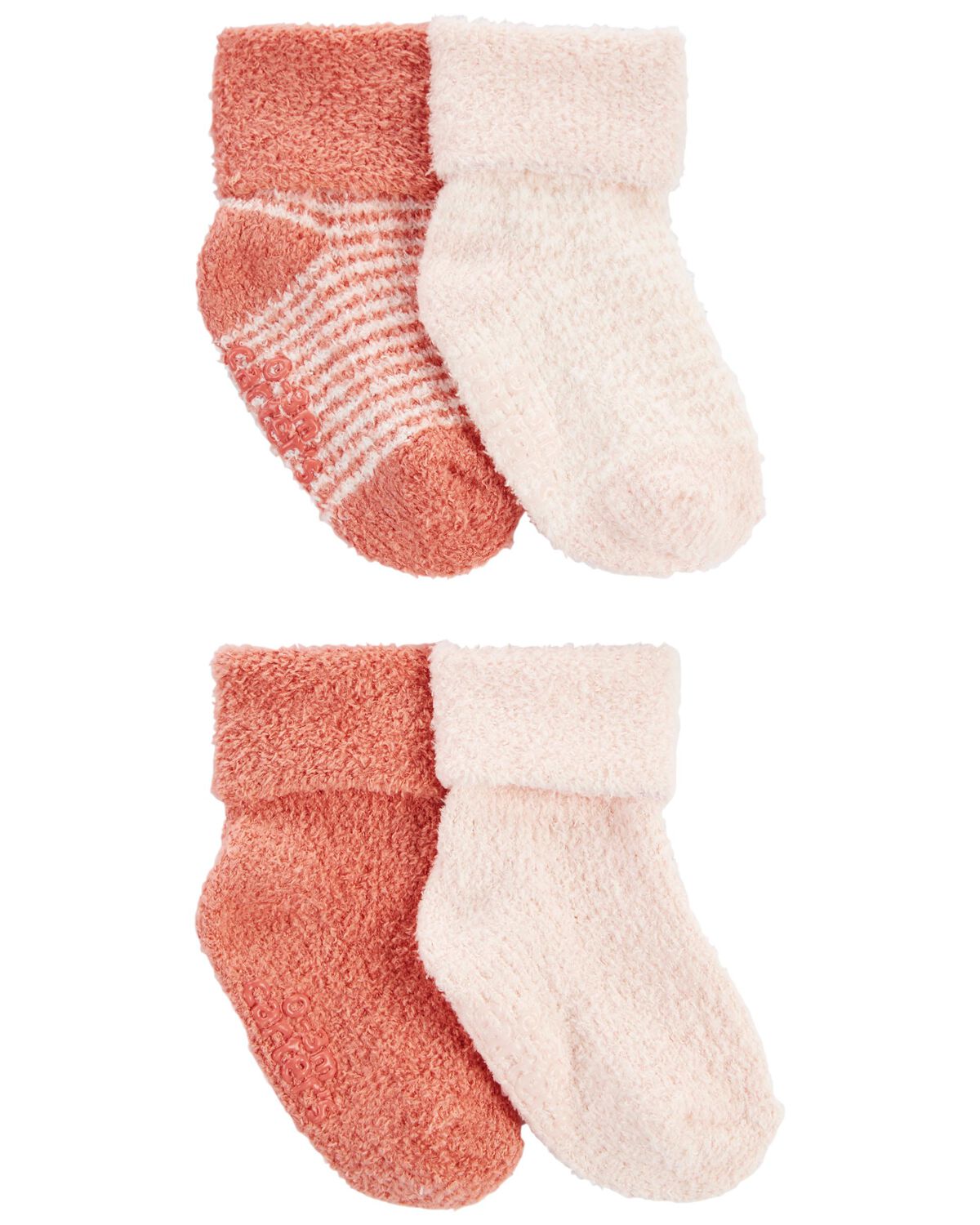 Baby 4-Pack Foldover Chenille Booties