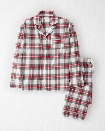 Adult Organic Cotton Flannel Pajamas Set, 