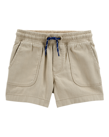 Toddler Pull-On Twill Shorts - Khaki, 