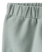 2-Pack Organic Cotton Pants in Sage Pond & Heather Grey, image 3 of 4 slides