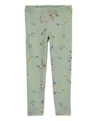 Baby Tossed Floral Print Stretch Leggings, image 1 of 4 slides