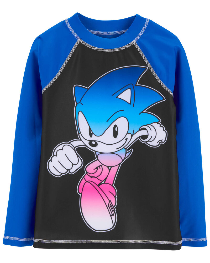 Kid Sonic The Hedgehog Rashguard, image 1 of 2 slides