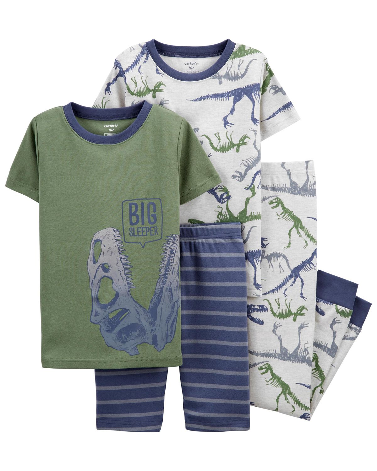 Green Kid 4-Piece Dinosaur 100% Snug Fit Cotton Pajamas | carters.com