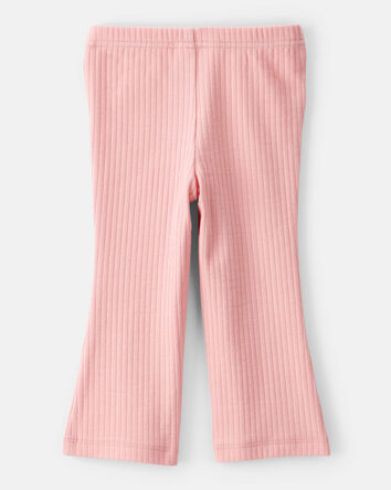 Baby Girl Cotton Flare Leggings - Pink, 