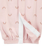Baby Preemie Rainbow Cotton Sleeper Gown, image 4 of 5 slides