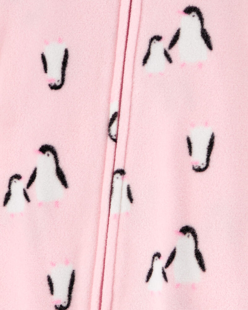 Toddler 1-Piece Penguin Fleece Footie Pajamas, image 2 of 5 slides