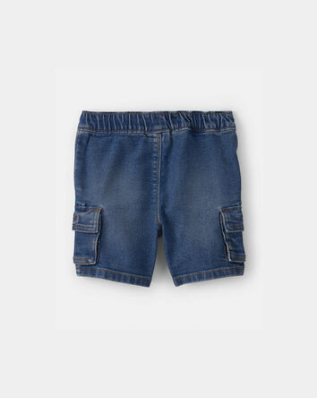Toddler Boy Denim Drawstring Cargo Shorts - Dark Wash, 