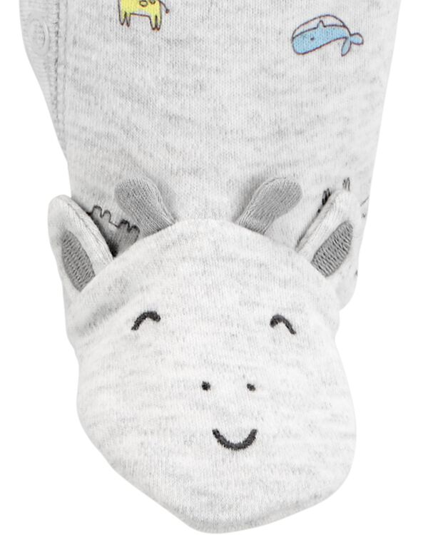 Baby Giraffe Snap-Up Cotton Sleep & Play Pajamas