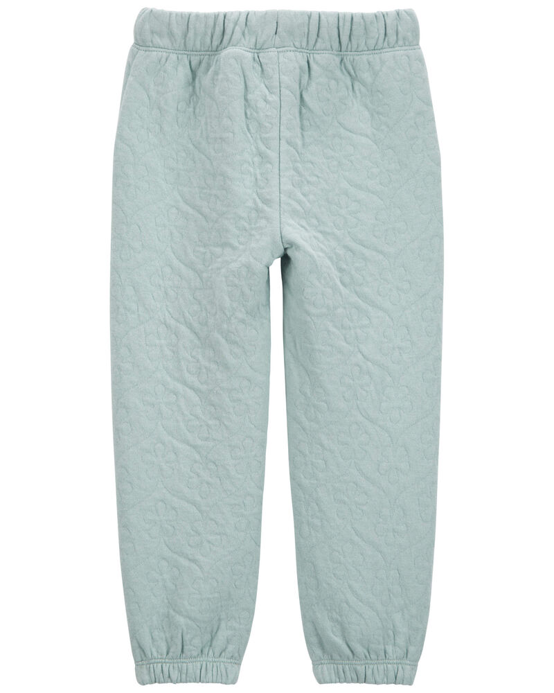 Toddler Flower Pattern Knit Pants - Green, image 5 of 7 slides