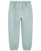 Toddler Flower Pattern Knit Pants - Green, image 5 of 7 slides