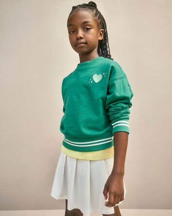 Girls Pleated Active Skort - White, 