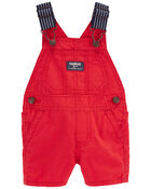 Baby 2-Piece Button-Front Bodysuit & Canvas Shortalls Set, image 4 of 5 slides