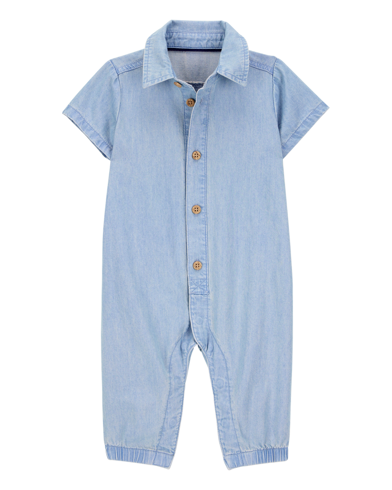 Baby Chambray Jumpsuit, image 1 of 3 slides