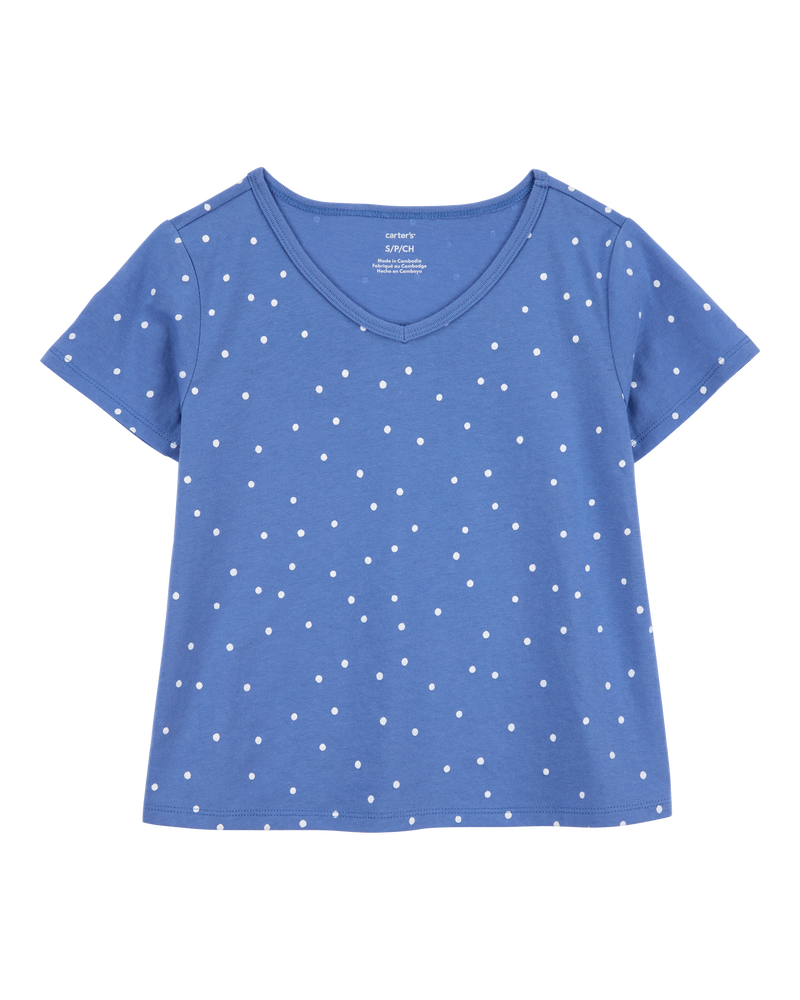 Kid 2-Piece Polka Dot Top & Pull-On French Terry Shorts Set, image 2 of 6 slides