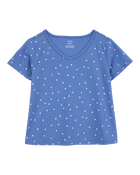 Kid 2-Piece Polka Dot Top & Pull-On French Terry Shorts Set, image 2 of 6 slides