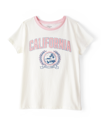 Kid California Short-Sleeve Graphic Tee - White, 