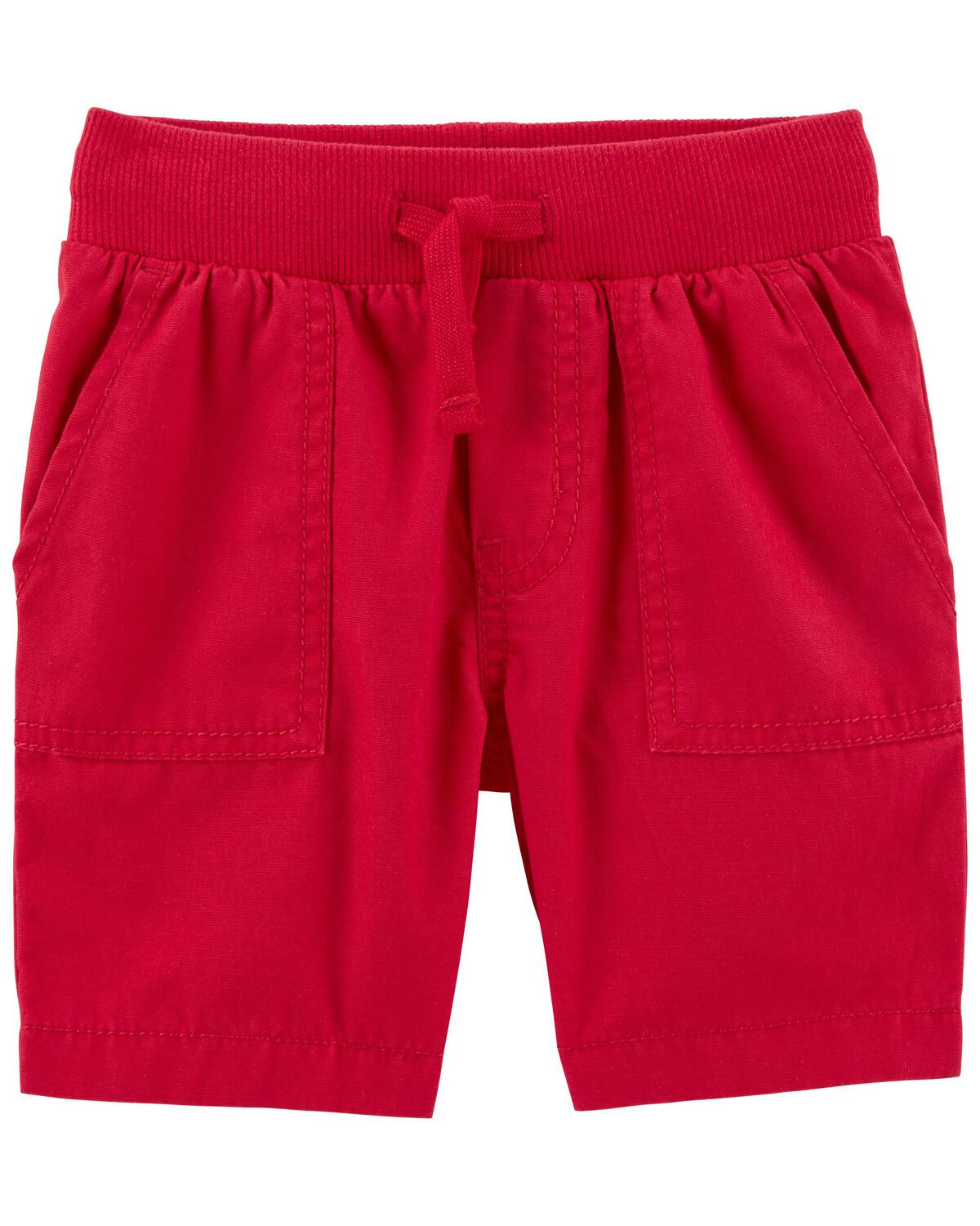 Red Toddler Drawstring Canvas Shorts | oshkosh.com