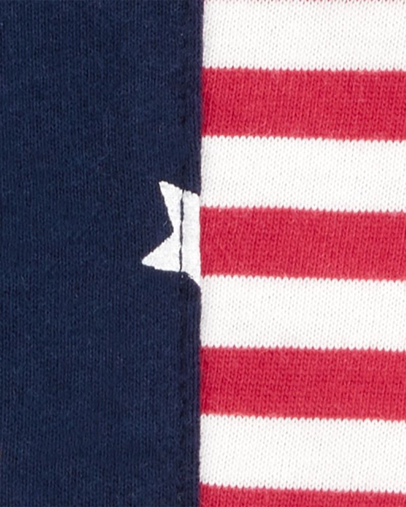 Baby American Flag Cotton Romper, image 2 of 3 slides