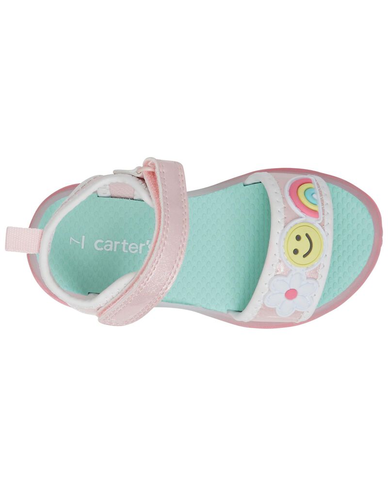 Toddler Smiley Face Light-Up Sandals, image 4 of 7 slides