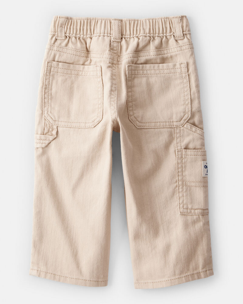 Baby Boy Pull On Carpenter Pant - Khaki, image 2 of 5 slides