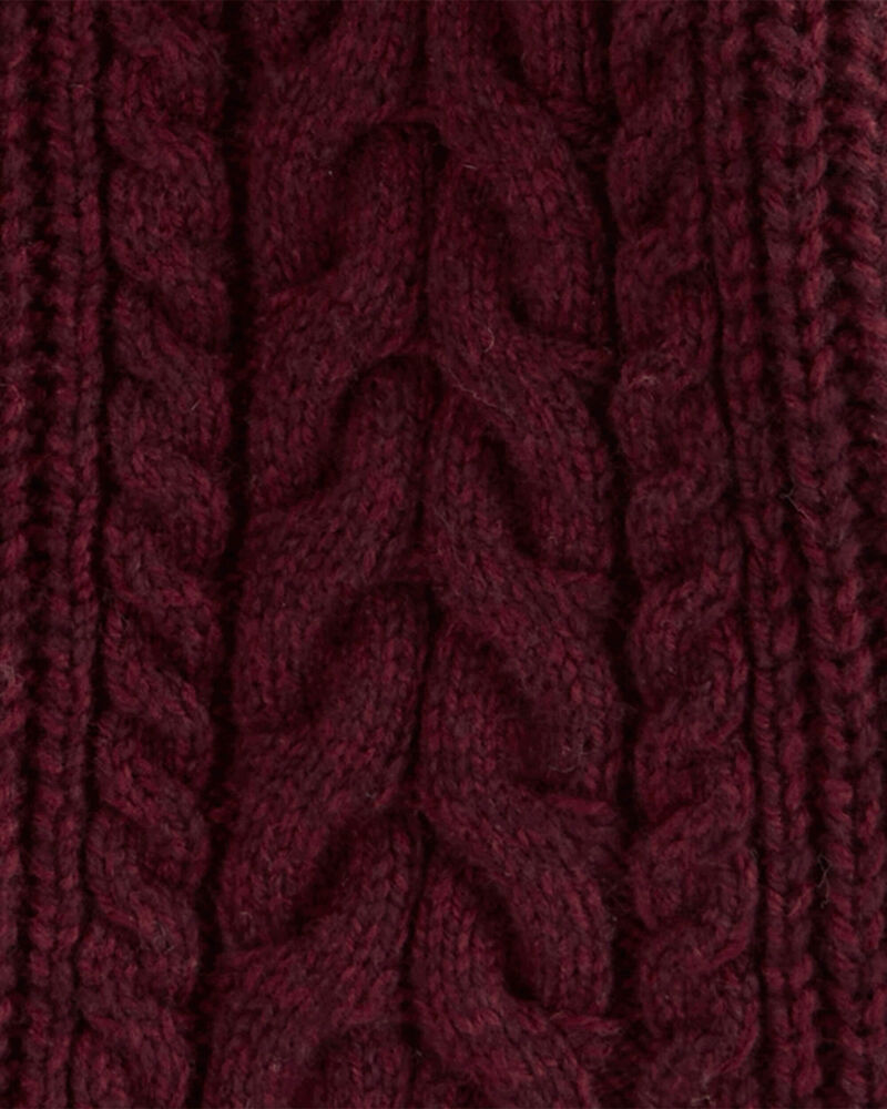 Baby Hooded Cable-Knit Jacket, image 2 of 3 slides