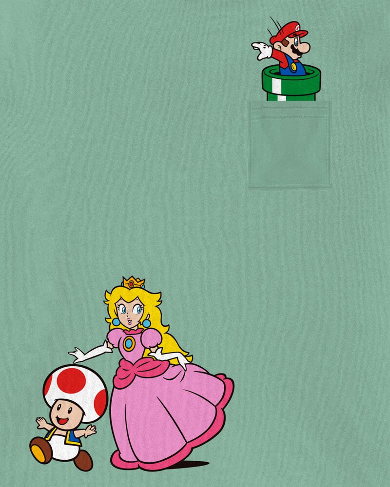 Kid Super Mario Bros™ Princess Peach Short-Sleeve Graphic Tee - Green, image 3 of 3 slides