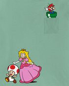 Kid Super Mario Bros™ Princess Peach Short-Sleeve Graphic Tee - Green, image 3 of 3 slides