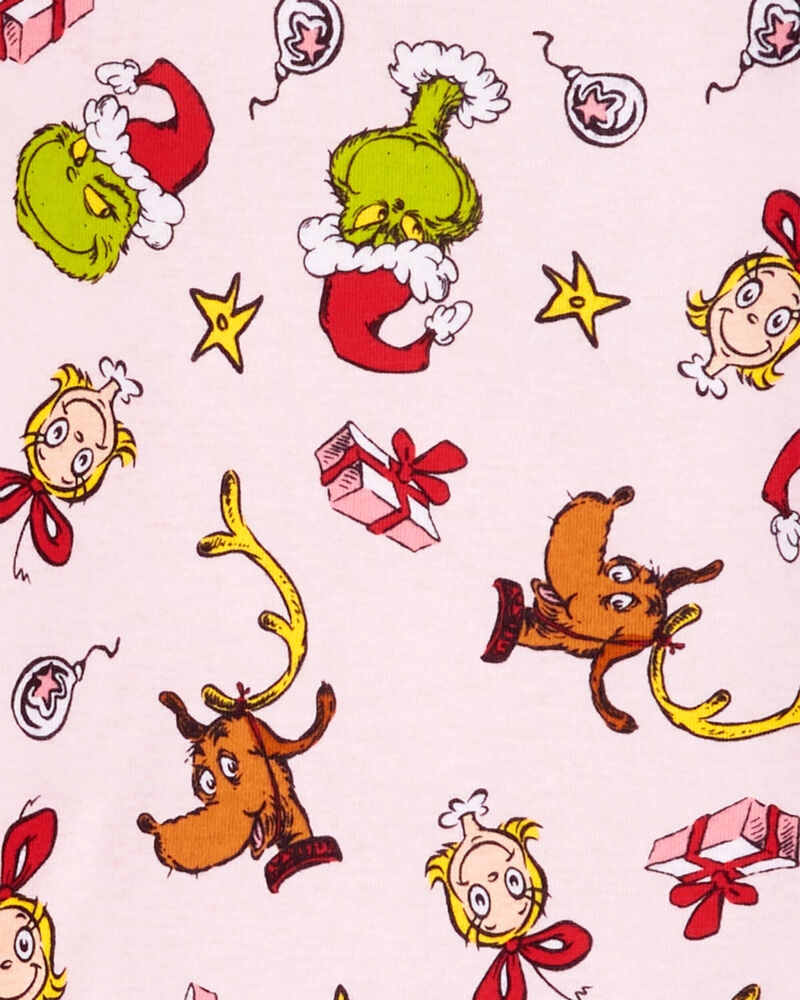 Kid 2-Piece Christmas Grinch 100% Snug Fit Cotton Pajamas, image 2 of 3 slides