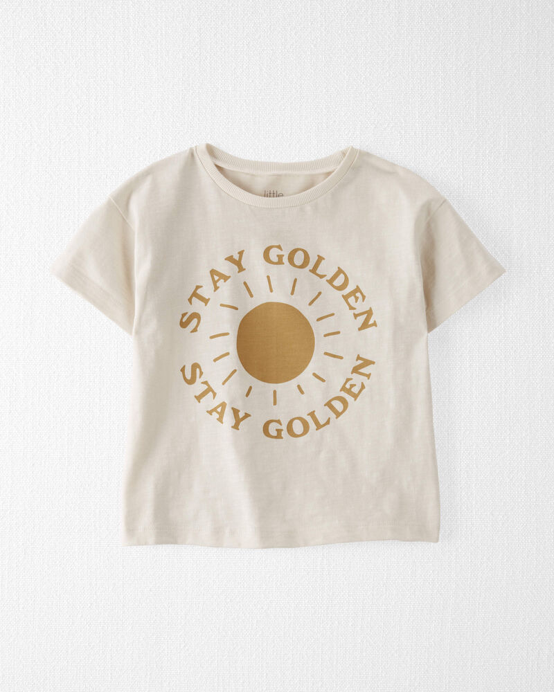 Toddler Organic Cotton Stay Golden Graphic Tee, image 1 of 5 slides