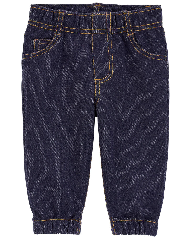 Baby Pull-On Faux Denim Pants, image 1 of 4 slides