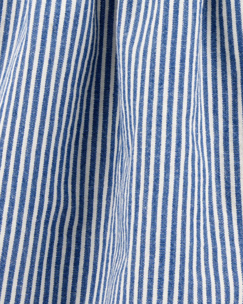 Toddler Chambray Striped Jumper Dress - Blue, image 3 of 4 slides