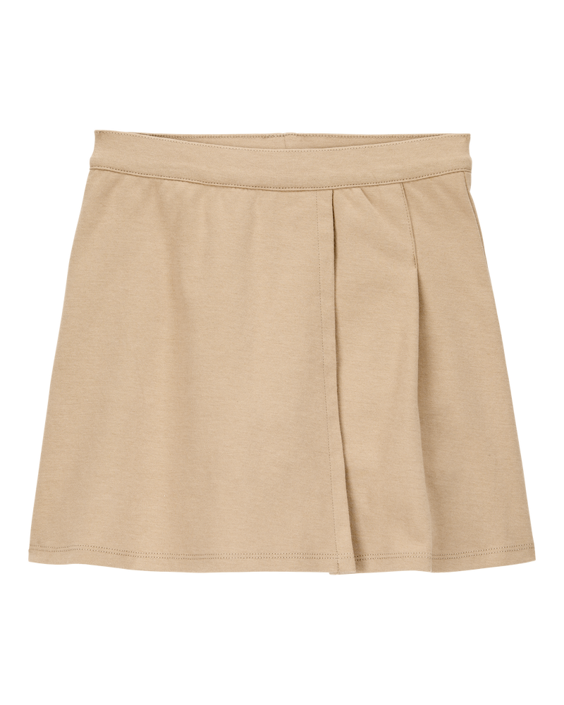 Kid 2-Pack Ponte Knit Uniform Skirts - Khaki, image 2 of 4 slides