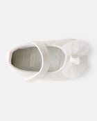 Baby Girl Tulle Bow Dress Shoes - White, image 4 of 6 slides