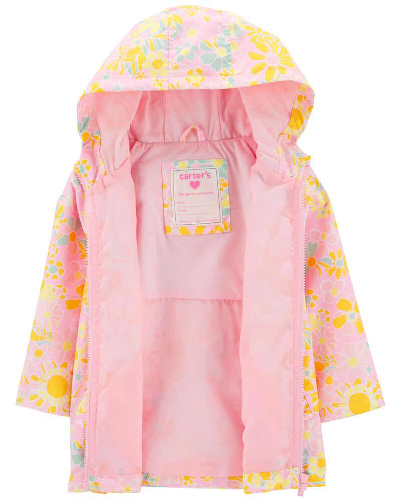 Toddler Floral Rain Jacket, image 2 of 3 slides