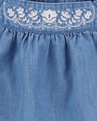 Baby Embroidered Chambray Dress, image 4 of 5 slides
